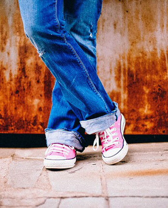 Jeans and shoe